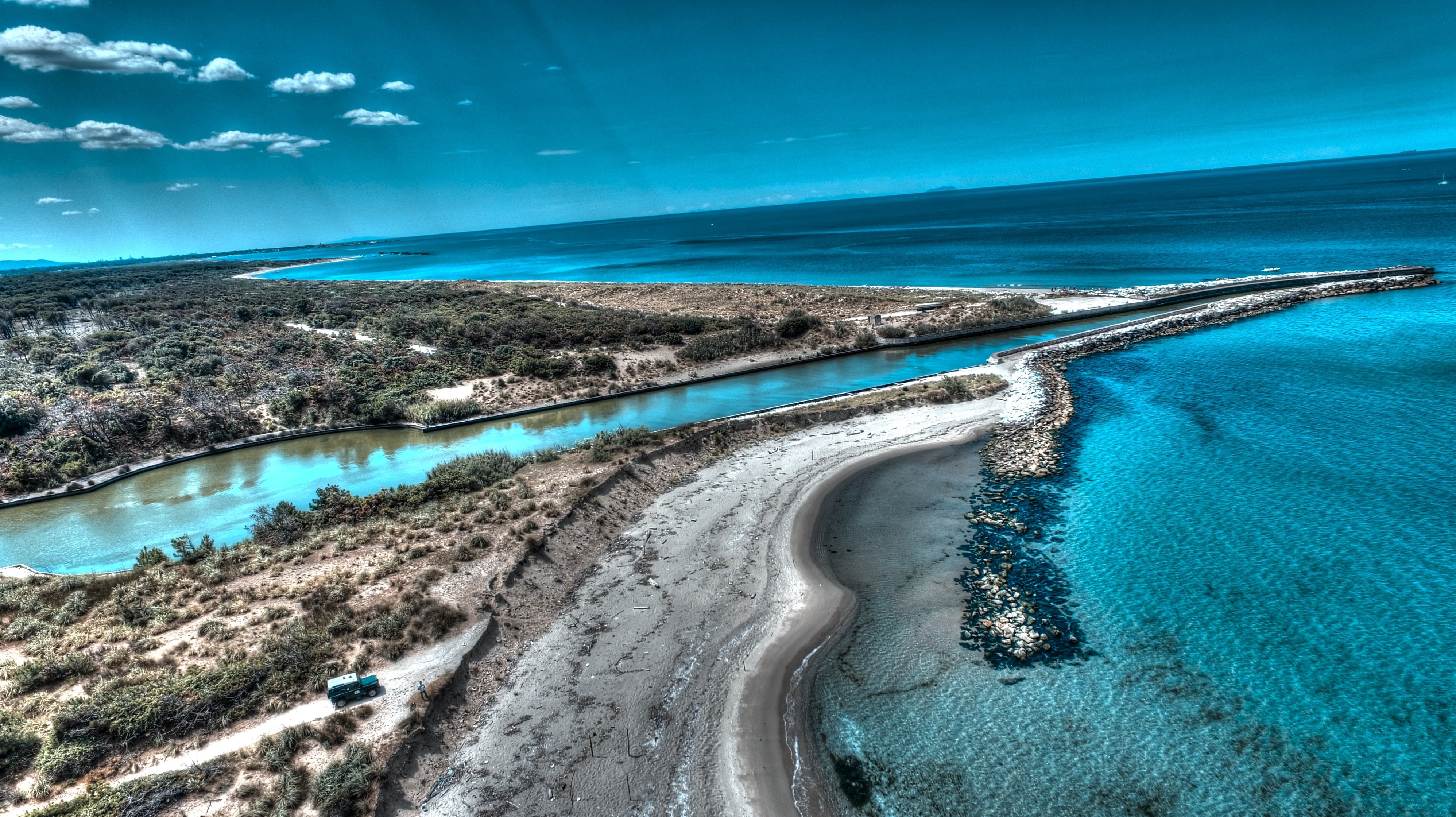 foto del volo Parco Migliarino San Rossore foce Fiume Morto – giugno 2016